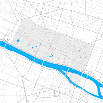 1st Arrondissement, Paris, FRANCE High Detail Vector Map