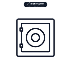 bank safe icon symbol template for graphic and web design collection logo vector illustration