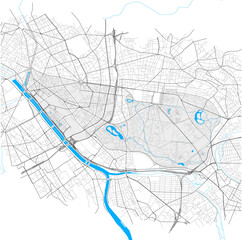 12th Arrondissement, Paris, FRANCE high detail vector map