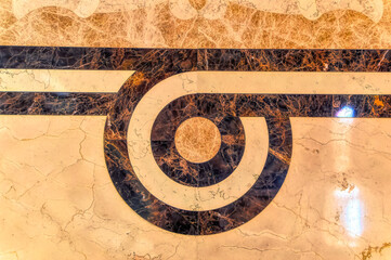 Marble decorative tiles inside Orthodox Church