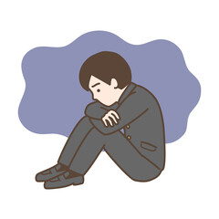 落ち込む　男性