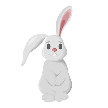 Cute rabbit illustration. Easter bunny. Vector