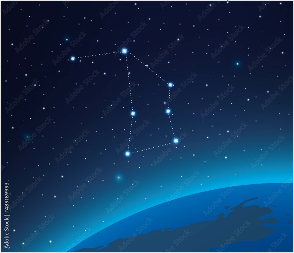 Canvas Prints constellation ara with planet in deep space