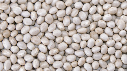 White kidney beans organic top view texture , Protein healthy food