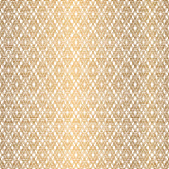 Geometric Rhombus Shape Seamless Pattern Background with Stripes in Gold and White Color