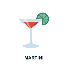 Martini flat icon. Colored element sign from drinks collection. Flat Martini icon sign for web design, infographics and more.