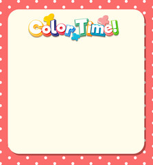 Cute blank peach color border for worksheet