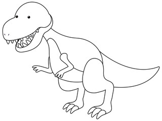 Black and white doodle character