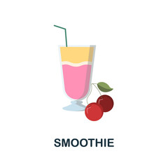 Smoothie flat icon. Colored element sign from drinks collection. Flat Smoothie icon sign for web design, infographics and more.
