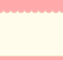 Cute blank pink color border for worksheet