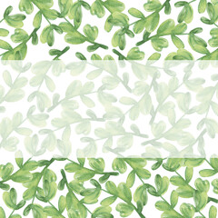 Branches with leaves in the background for the design of postcards, posters and other printed products. Watercolor style.