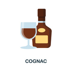 Cognac flat icon. Colored element sign from drinks collection. Flat Cognac icon sign for web design, infographics and more.