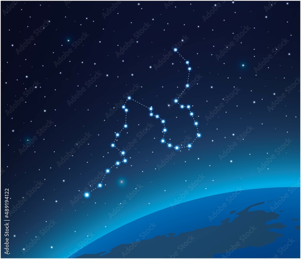 Canvas Prints constellation eridanus with planet in deep space
