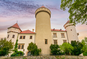 Konopiste castle and gardens in Bohemia, Czech Republic