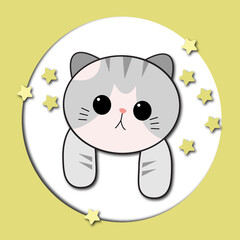 sweet cartoon cat