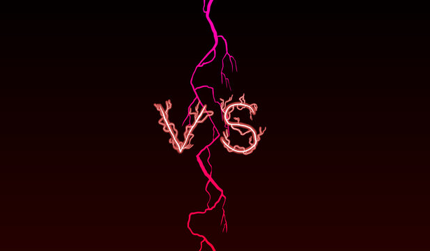 Red Lightning VS Black Background