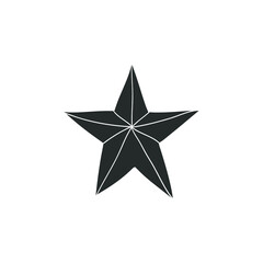 Star Icon Silhouette Illustration. Award Rating Best Vector Graphic Pictogram Symbol Clip Art. Doodle Sketch Black Sign.
