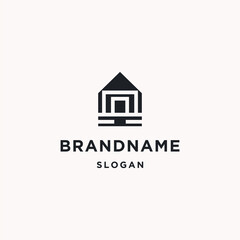 Real estate logo icon flat design template 