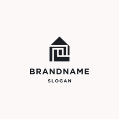 Real estate logo icon flat design template 