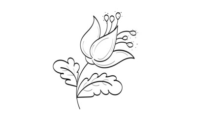 Obraz premium Borders flower. Embroidery pattern design for print or use as different line stitches.