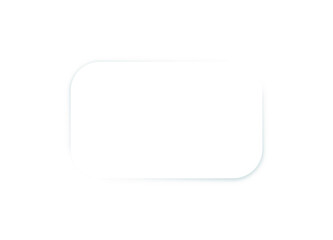 3D round with light effect on white background.  White blank button on white background