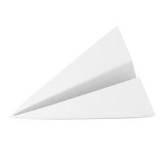 Paper plane high quality 3D render illustration. Navigation and startup concept icon.