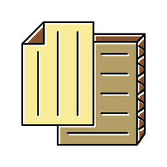 cardboard paper list color icon vector illustration