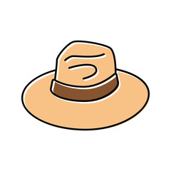 hat head accessory color icon vector illustration