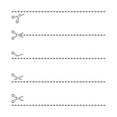Obraz premium Set of Cut Here Instruction Designs