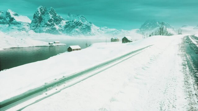 small wooden houses in Norway