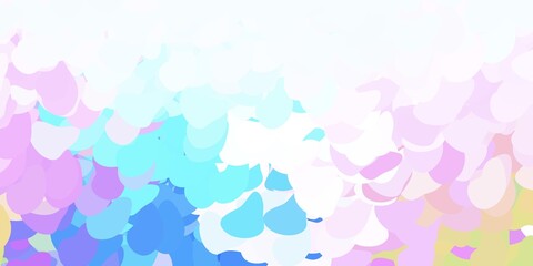 Light blue, red vector backdrop with chaotic shapes.