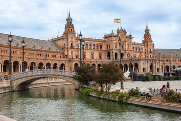 Obraz premium Plaza de España in Sevilla, Spanien, Andalusien