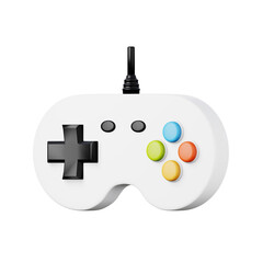 Arcade gamepad joystick controller high quality 3D render illustration icon.