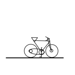 bicycle icon on white background and wallpaper