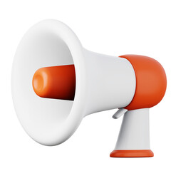 Megaphone high quality 3D render illustration icon.