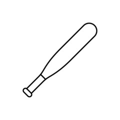Baseball bat icon in line style