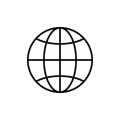 Globe icon in line style