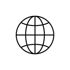 Globe icon in line style