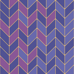 Seamless herringbone pattern background. A zigzag rhombus geometry. Color trendy 2022 Very Peri. Design texture elements for banner, card, cover, poster, backdrop, tile, wall. Vector illustration.