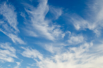 Blue sky with clouds.