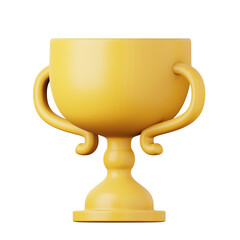 Goblet high quality 3D render illustration. Competition concept icon.