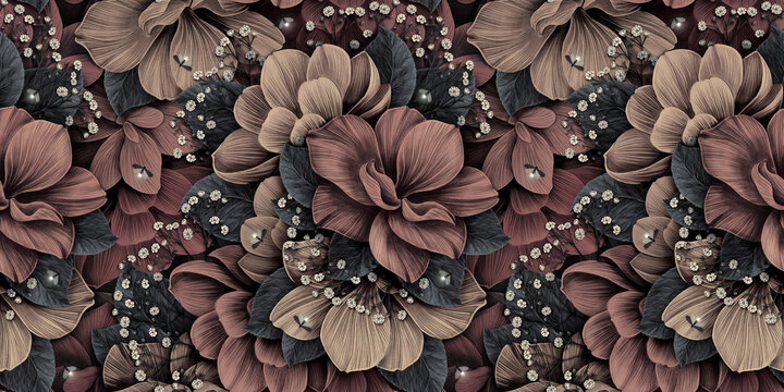 Dark Floral Print Images – Browse 95,582 Stock Photos, Vectors, and Video