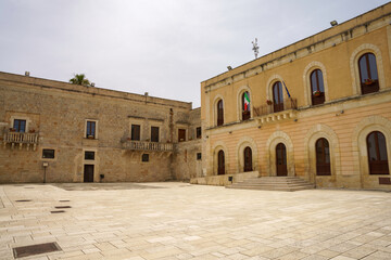Fototapeta premium Old buildings of Cutrofiano, town in the Lecce province, Apulia