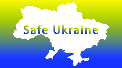 Obraz premium Stylized Ukraine flag. Pray for Ukraine vector illustration. Vector illustration with the text asking prays due military invasion of Ukraine