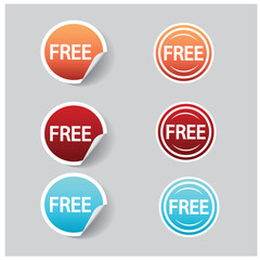 Sticker for free service or product