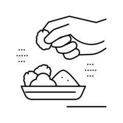flavoring meal line icon vector illustration