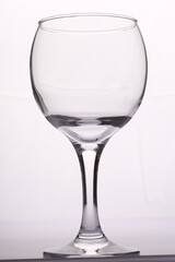 Empty wine glass. isolated on a white background