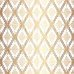 White and Gold Geometric Rhombus Seamless Pattern Design Background