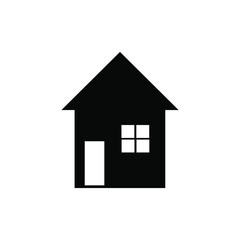 simple silhouette house vector icon isolated eps10