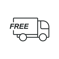 order delivery truck simple icon